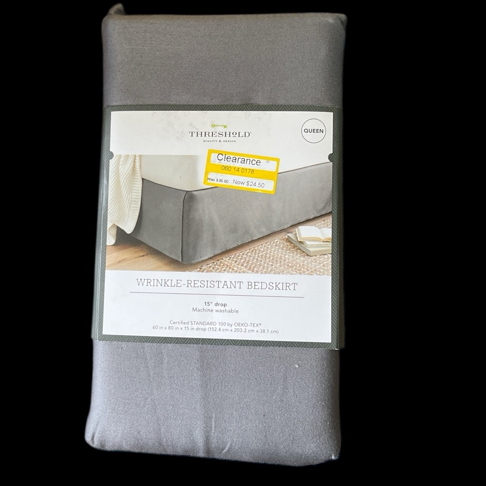 Threshold Gray Accent Bedskirt